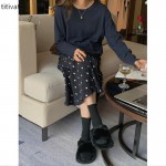 titivate毛衣女慵懒风2021秋冬新款圆领针织衫