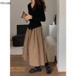 titivate针织开衫女秋季新款设计感小众坑条显瘦V领长袖上衣