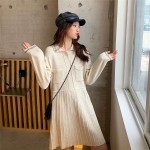 titivate2020年新款女潮泫雅风裙子ins超仙小香风针织打底连衣裙