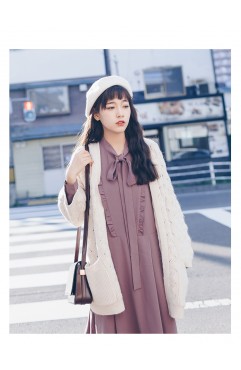 titivate针织开衫女2020年秋季新款宽松外穿春秋薄款外搭上衣短款毛衣外套