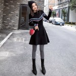 titivate2020秋季针织连衣裙女法式修身显瘦气质仙女裙子毛衣裙