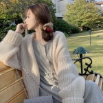 titivate连衣裙温柔花纱羊绒混纺针织绑带时尚百搭开衫连衣裙