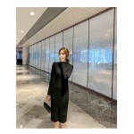 titivate打底针织连衣裙女2019新款秋冬装韩版中长款过膝毛衣裙